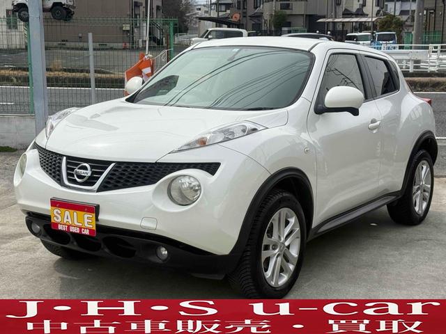 日産　ジューク　１５ＲＸ　タイプＶ　ＥＴＣ　ナビ　ＴＶ　アルミホイール　スマートキー　電動格納ミラー　ＣＶＴ　盗難防止システム　衝突安全ボディ　ミュージックプレイヤー接続可　ＡＢＳ　エアコン　パワーステアリング　パワーウィンドウ