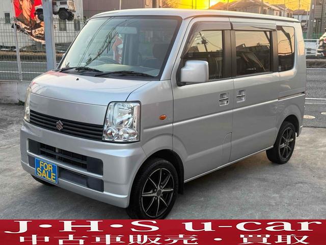 スズキ　エブリイワゴン　ＪＰターボ　４ＷＤ　ＥＴＣ　両側スライドドア　キーレスエントリー　電動格納ミラー　シートヒーター　ターボ　ＡＴ　盗難防止システム　ＡＢＳ　ＣＤ　Ｂｌｕｅｔｏｏｔｈ　アルミホイール　衝突安全ボディ　エアコン