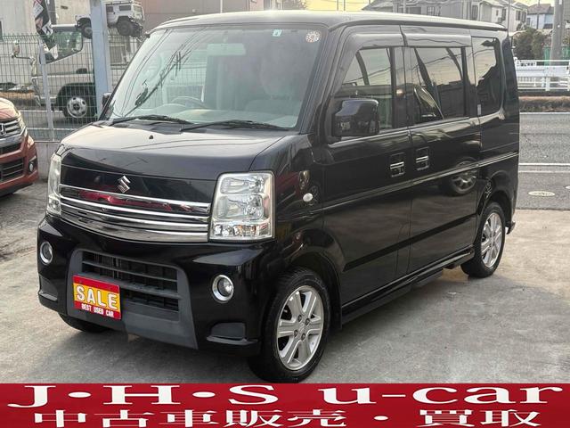 スズキ　エブリイワゴン　ＰＺターボスペシャル　ＥＴＣ　両側電動スライドドア　ナビ　ＴＶ　ＨＩＤ　キーレスエントリー　電動格納ミラー　ＡＴ　盗難防止システム　ＡＢＳ　ＣＤ　ＵＳＢ　Ｂｌｕｅｔｏｏｔｈ　アルミホイール　衝突安全ボディ　エアコン