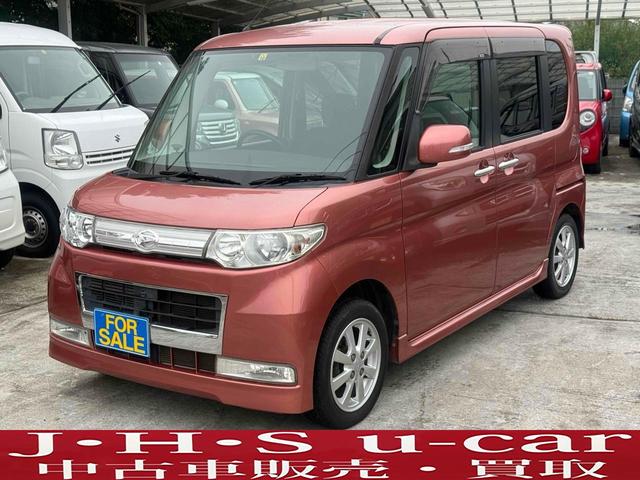 ダイハツ　タント　カスタムＸリミテッド　電動スライドドア　ＨＩＤ　スマートキー　電動格納ミラー　ベンチシート　ＣＶＴ　盗難防止システム　ＡＢＳ　ＣＤ　アルミホイール　衝突安全ボディ　エアコン　パワーステアリング　パワーウィンドウ